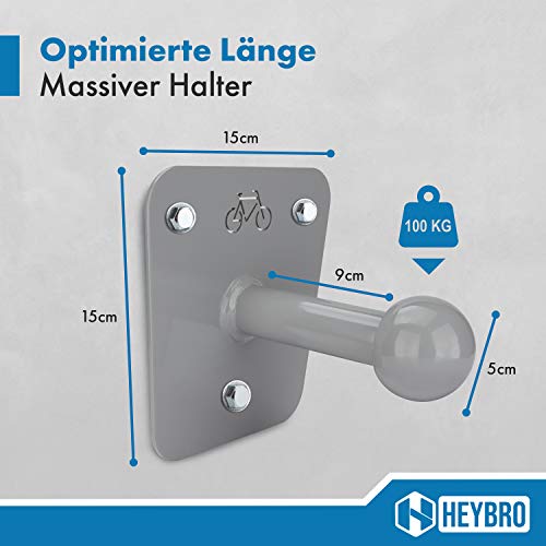 HEYBRO® Universal Wandhalterung für Fahrradträger - inklusive Befestigungsmaterial - optimale und stylische Halterung für Ihren Fahrradheckträger - Hingucker in jeder Garage und Keller