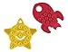 POPPIES Smiley The Star (Yellow) and RED The Rocket (Red) Bundle â€“ Silicone Sensory Toy â€“ BPA-Free â€“ Infant Teether, Sensory, Bath Toy with Suction Cups and Textures to Stimulate Development