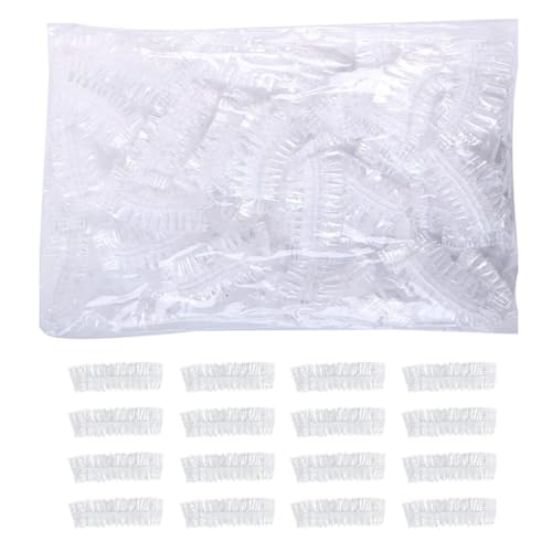 100 Piezas Desechables Ducha Auriculares Oreja Transparente Orejeras Impermeable Protector Oreja Cubierta con Elásticos Pelo Ducha Baño Baño