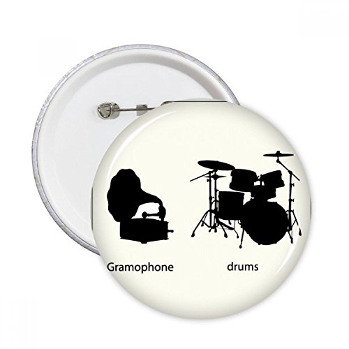 Badge musique drum kit pour customiser un blouson de rock