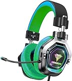 BENGOO Gaming Headset for PS4, Xbox One, PC,【4 Speaker Drivers】 Over Ear Headphones with 45° Adjustable Earmuff, 720° Noise Canceling Microphone, Bass Surround, Soft Memory Earmuffs for Super Nintendo