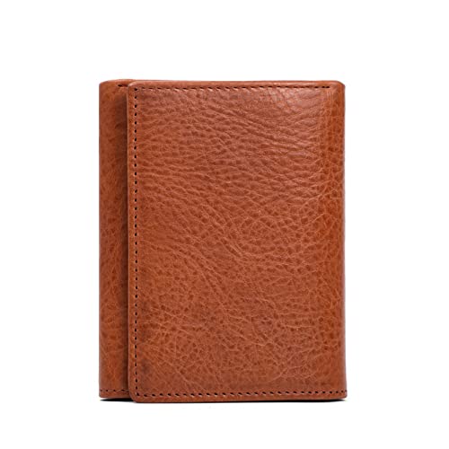 Engraved Trifold Leather Wallet, Men's Leather Wallet with ID Window Card Holder Gift from Dad Mom Wife (To My Husband)3