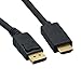 DisplayPort to HDMI Cable 10 Feet, DisplayPort Male to HDMI Male, DisplayPort on One End and Type A HDMI on Other End, Black, CableWholesale