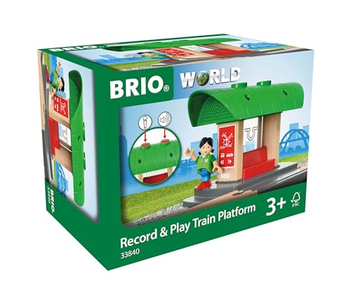 BRIO World 33840 Bahnhof mit Aufnahmefunktion - Eisenbahnzubeh&ouml;r Holzeisenbahn - Kleinkinderspielzeug empfohlen f&uuml;r Kinder ab 3 Jahren