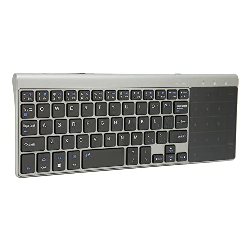 Jectse Wireless Keyboard, 2 in 1 Portable Computer Keyboard with Number Pad Touchpad Ultra Slim Ergonomic Keyboard for Laptop PC for Windows for Android