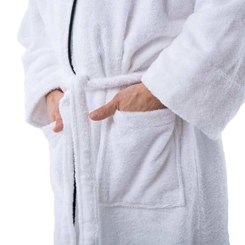 Superior Cotton Unisex Bathrobe, Soft and Absorbent Robe For Men And Women, Bathroom Accessories, Home Essentials.3