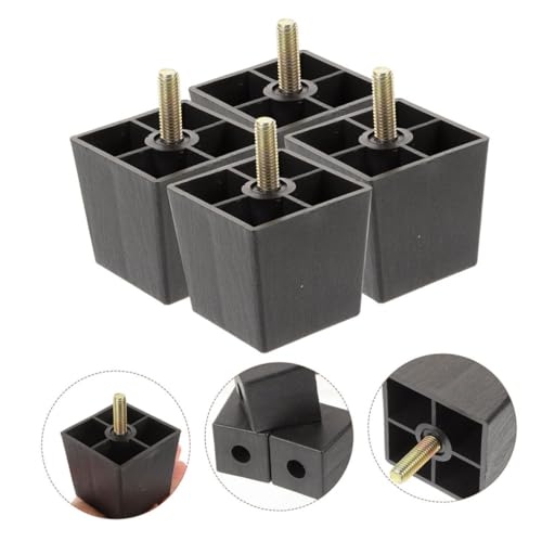 Patas de muebles cuadradas y ajustables de metal para elevar sofas camas y armarios pack de 8 7