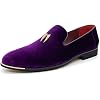 CMM Mens Metallic Penny Slippers Flats Velvet Loafers Slip-On Dress Plus Size Shoes Size 6-13