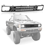 CarPartsDepot Front Grille Grill Compatible With Toyota Pickup Truck (Black, 1989-1991 Toyota Pickup RWD)