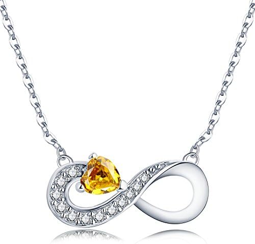JO WISDOM Women 925 Silver Zirconia Infinity Necklace