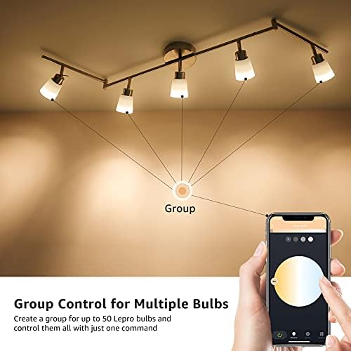 Lepro GU10 Smart Bulb, Dimmable Alexa Light Bulb GU10, 4.5W 385lm, 2700-6500K Warm to Cool Daylight GU10 LED Spotlight Bulbs, Compatible with Alexa and Google Home, Pack of 2 (2.4GHz WiFi Only)