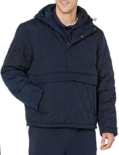 Image of Amazon Essentials Mens Anorak Hooded Quarter-Zip Puffer Coat