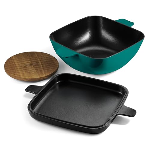Image of Tramontina Cultura 2-in-1 Enameled Cast Iron 6.5-Qt Dutch Oven and Griddle