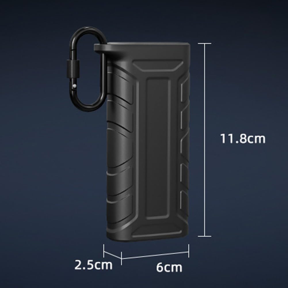 Funda para tarjetas SD y TF, caja de almacenamiento compacta de ABS con cierre seguro, organizador a prueba de polvo para cámara, teléfono, tablet, accesorios, color negro