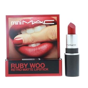 MAC Little Lipstick Color Ruby Woo, Red, Mini (MACS7P004)