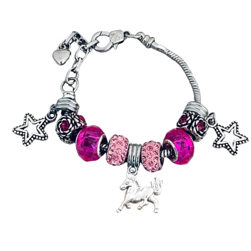 Handmade Equestrian Charm Bracelet, Customized Horse Lovers Jewelry for Women and Girls, Cowgirl Jewelry, Gift For Her