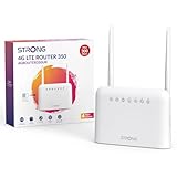 STRONG N300 Mbps WiFi 4G Router, 4G Cat4 LTE Network, Fixed External Antennas, 100Mbps WAN/LAN Ports, Sim Card Router, Plug and Play, Secure Network, Supports up to 32 devices