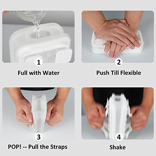 Fogawa Ice Cube Tray, 2 In 1 Diamond Ice Tray For Freezer, Silicone Ice Cube Tray With Lid Cooling Ice Pop/Cube Molds For Whiskey, Juice, Beer, Cocktail, Coffee,Champagne. 18 Ice Cubes #TOP4