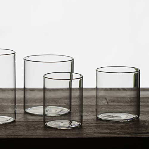 Image of Borosil Vision Small Squat Glass, 205ml+ 20ml, Set of 6 & Vision Glass Set, 120ml, Set of 6 Combo