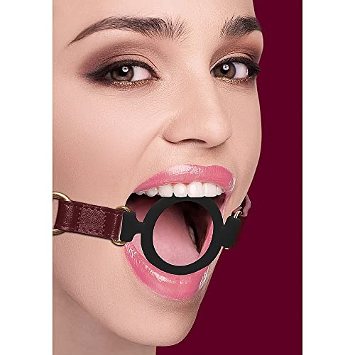 Shots Ouch! Halo - Silicone Ring Gag - Burgundy