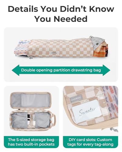 Image of BAGSMART 6 Set Compression Packing Cubes for Travel, Lightweight Luggage Organizer Bags, Durable Space Saver Bags Travel Essentials