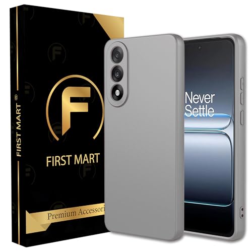 Image of FIRST MART Matte Silicone Back Cover for OnePlus Nord 5 - Grey