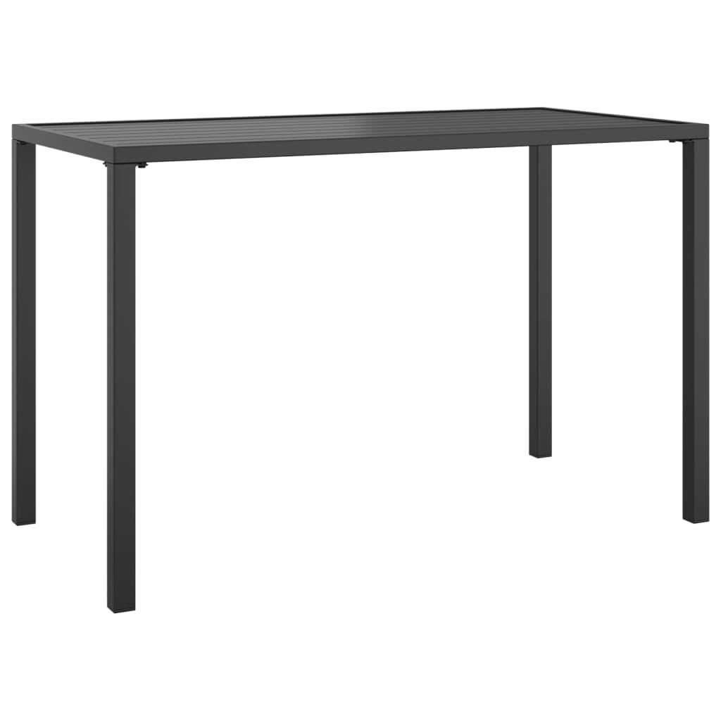 vidaXL Garden Dining Table, Coffee Table for Outdoor Patio Terrace, Centre Tea Accent Table for Camping Picnic, Modern Style, Anthracite Steel