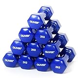 Oliver Vinylhantel - Juego de 2 mancuernas de vinilo 2,0 kg (blau) Talla:5 Paar