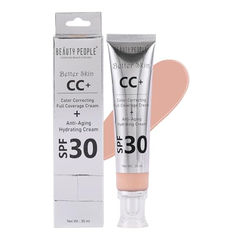 Beauty People CC Cream Lightweight Foundation| CC Cream for Women | Colour Correction for All Skin Types (35 ml) (Pretty Shine, Pretty Shine)