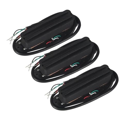 エレキギターのピックアップパーツ 3 個 SSS ピックアップセットシングルコイルサイズのギターレールデュアルレールセラミック ST エレキギター部品(3)