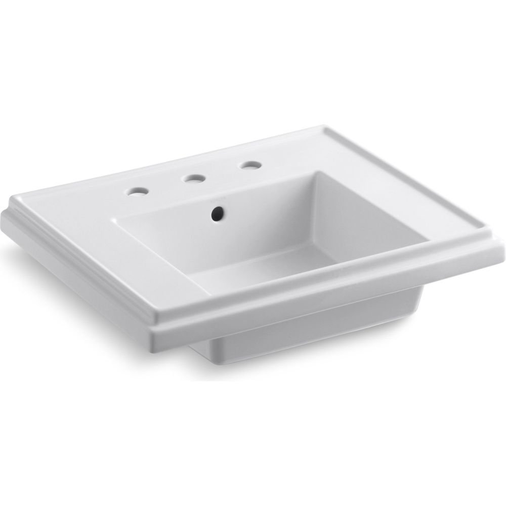 Lavabo de baño Kohler Tresham de porcelana con tres orificios
