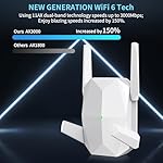 2025 AX3000 WiFi 6 Range Extender, WiFi Extender Signal Booster with Gigabit Ethernet Port, Dual Band (2.4G&5.8G) WiFi Repeater Cover to 13888sp.ft, Faster Speed and Wider Cover, Quick Setup (White) - Image 2