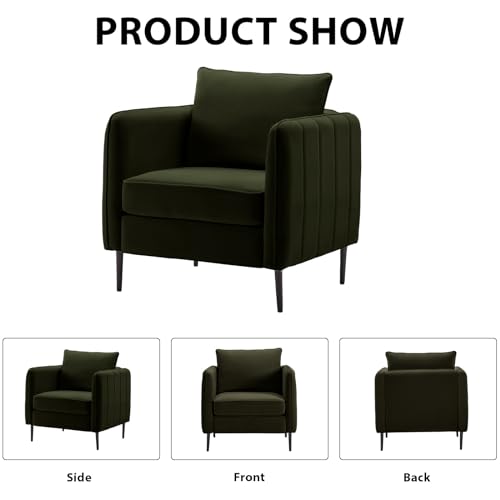 Sillón plegable terciopelo suave verde miniatura 6