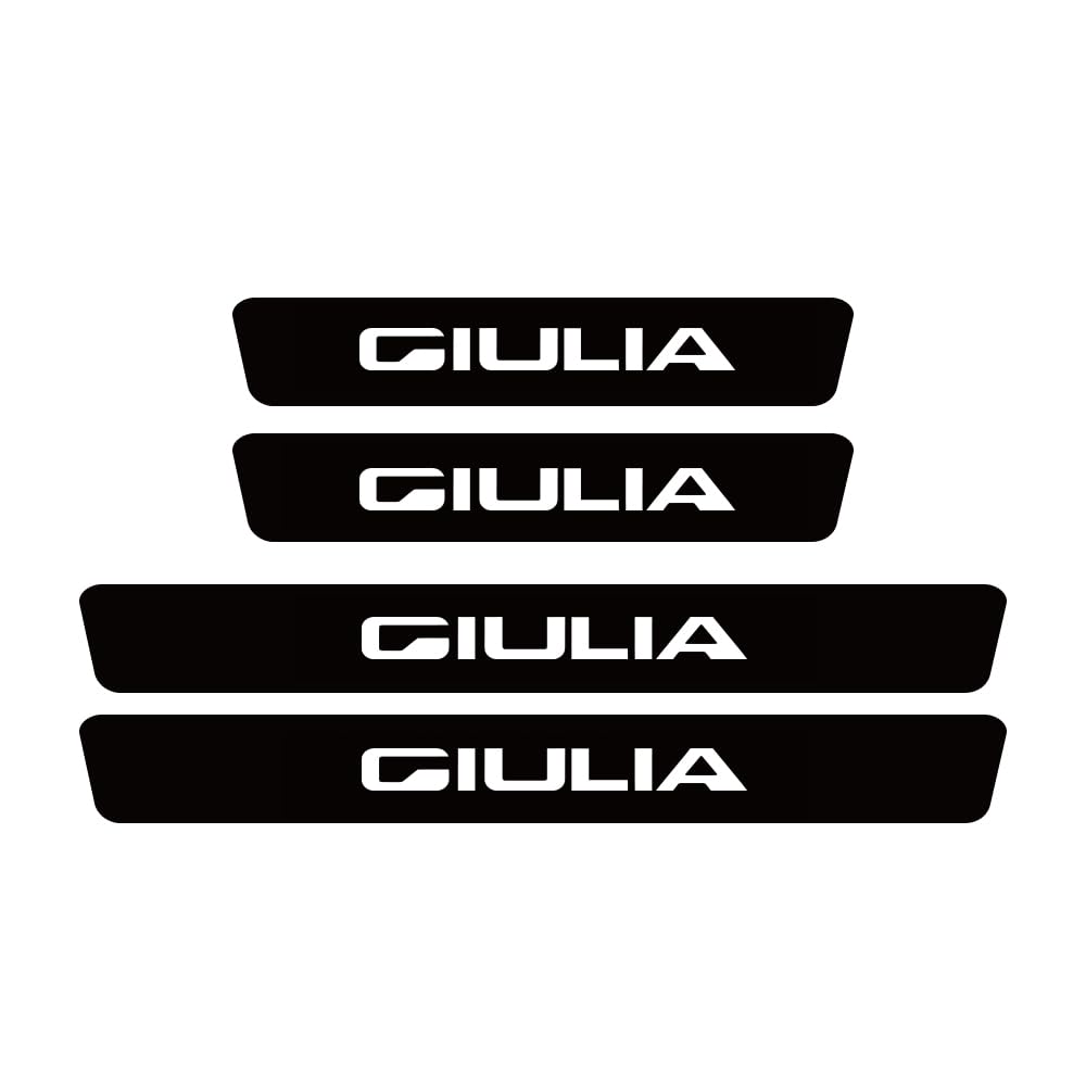 Sdyayfge Normal 4Pcs Kick Plates Car Door Sill Protector,For Alfa Romeo Giulia