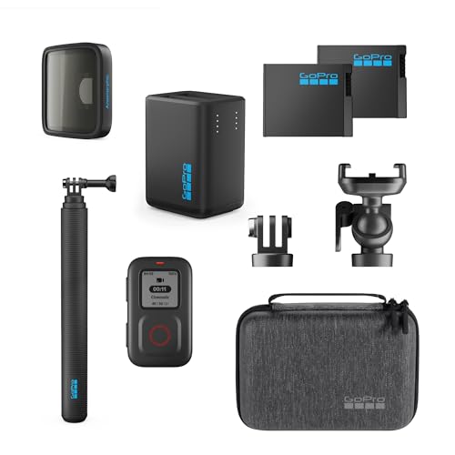 Paquete de Producción GoPro HERO13 Black: Lente anamórfica, Cargador Dual, 2 baterías Enduro, Poste 1,2 m, Control Remoto, adaptadores de trípode y Estuche Casey.