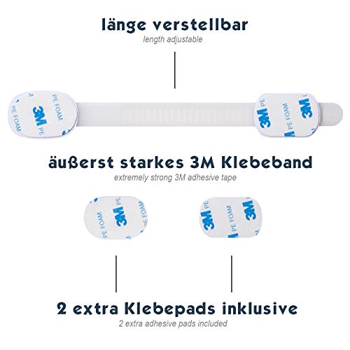 Kindersicherung für Schrank und Schubladen Hoffenbach Germany – 8x Schranksicherung zum kleben für Baby und Kind… – Bild 5