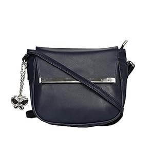 Butterflies Women Sling Bag (Navy Blue) (BNS 0676NBL)