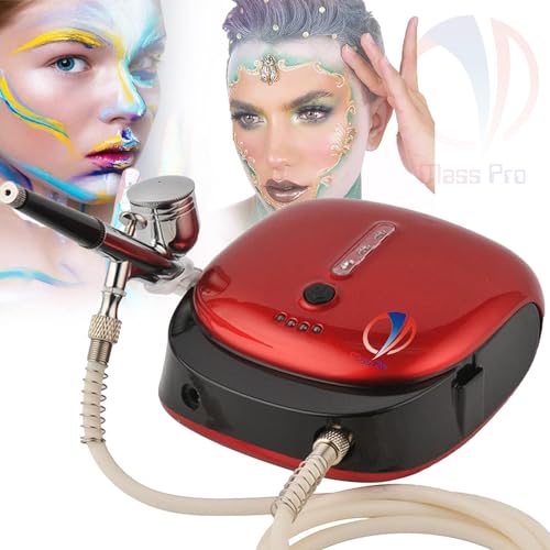 Image of Air Brush For Art, Tattoo, Barber, Nail Art, Cake Decor, Makeup, Model Painting Etc. (Mini Air Compressor With 1 Pen Gun)