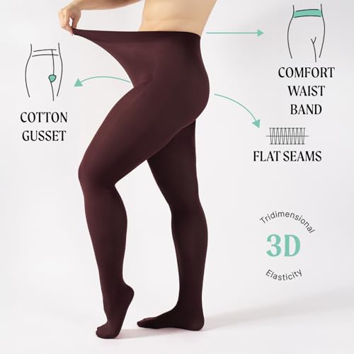 Image of CALZITALY Opaque Colour Tights - 80 DEN Thick Tights, Microfiber Pantyhose, S - 4XL Available in Plus size - Italian Hosiery