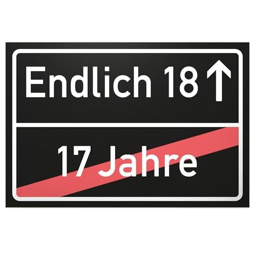 Tack! Äntligen 18 (17 år) plats-skylt svart, present 18. Födelsedag bästa vän/flickvän, presentidé födelsedagspresent högtidlig, liten present 18-årsfest
