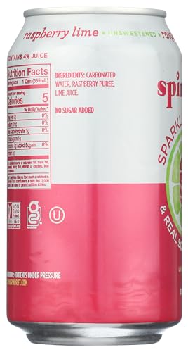 Image of Spindrift Sparkling Water, Raspberry & Lime, 12 fl oz