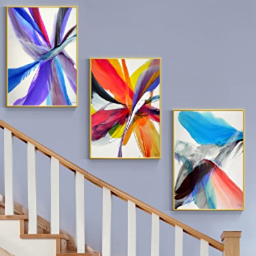 Plume colorée abstraite peinture salon pour une ambiance zen