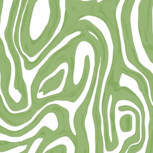 Kanworse Peel and Stick Wallpaper Self Adhesive Abstract Wavy Seamless