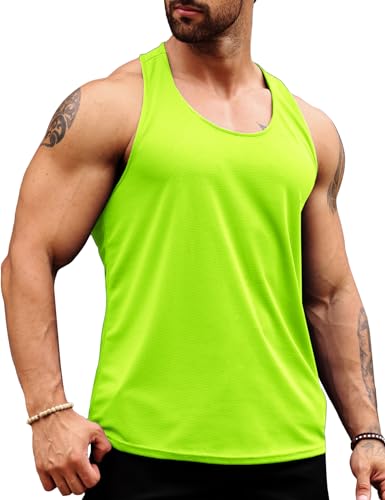 Babioboa Men's Tank Tops Gym Muscle Shirts Mesh Quick Dry Bodybuilding Sleeveless T-Shirt Y-Back Workout Sports Fitness