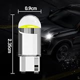 BIHEE Lampa postojowa, 15 sztuk, T10, W5W, 12 V, 5 W, 6000 K, diamentowa, białe światło, szklana lampa cokołowa do oświetlenia wewnętrznego, światła parkingowego, oświetlenia tablicy rejestracyjnej