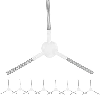Cepillo lateral de repuesto, paquete de 4/6/8 cerdas de nailon blanco para aspiradora robot, diseño en ángulo para limpieza de esquinas, cubo de plástico para mantenimiento del hogar, compatible con