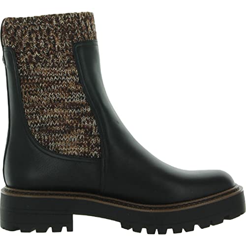 Image of Sam Edelman Womens Laguna Knit Leather Chelsea Boots Black 6 Medium (B,M)