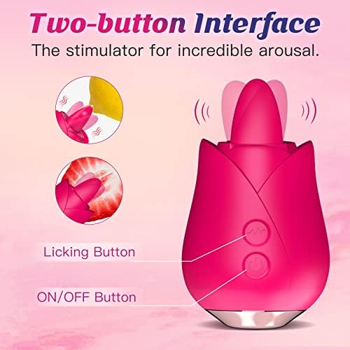 Vibrator Toy for Women, HBABY Tongue Licking Clitoral Vibrator Stimulator with 5 Vibrating Pleasure for Clitoris & Nipple Sexual Stimulation,Adult Sex Toys & Games for Women Couples Pleasure (Rosy)