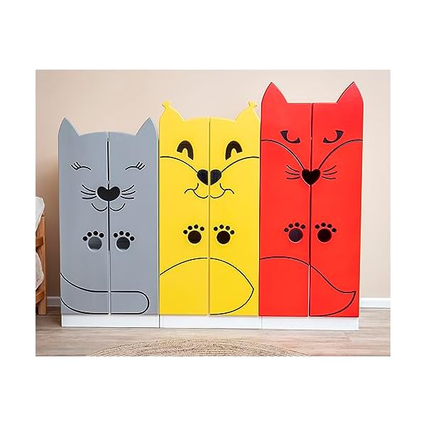  BUSYWOOD-Animals-Armoire--Toddler-Dresser-Organizer-for-Bedroom-Playroom-Furniture-Wardrobe-Closet-Kids-Dresser-Montessori-Armoire-Wooden-Closet