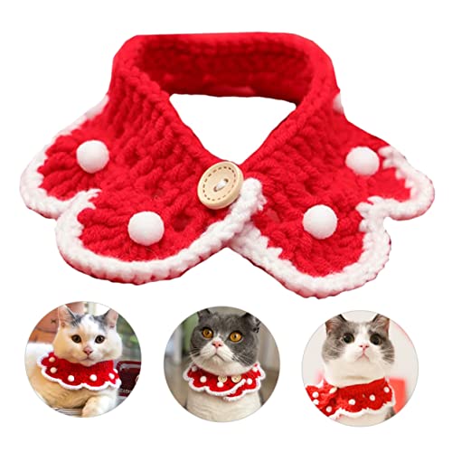 HEMOTON 1Pc Cat Scarf Collar Neckerchief for Pets Cute Pet Bib for Cats for Parties Holidays Present for Fits Neck